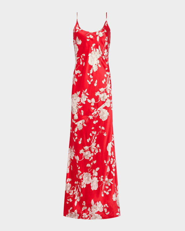 Charmaine U-Neck Silk Gown